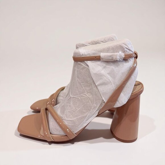 NIB Sam Edelman Kia Block Heel Sandal Rosa Blush Patent - Picture 8 of 11